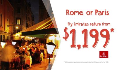 OFFER EXPIRED: Fly Emirates return to Rome or Paris from only $1,199*.